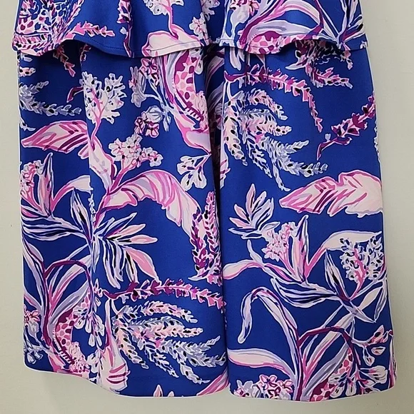 Lilly Pulitzer coastal Caesara Dress in Iris Blue Wild Pink Size XL 12-14 - Picture 16 of 16